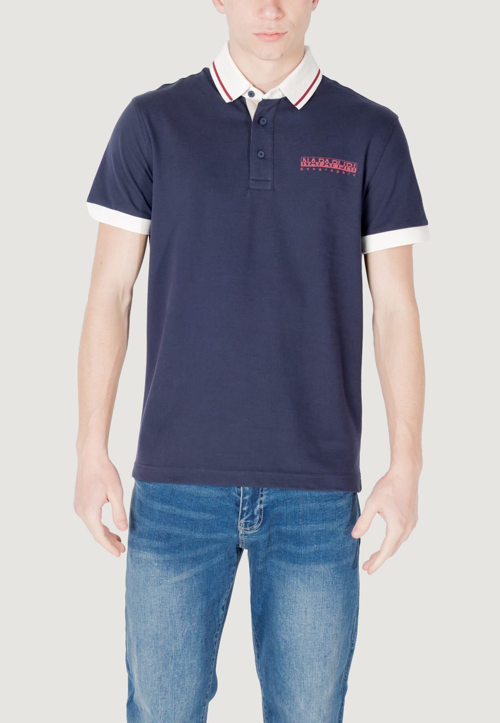 Napapijri Men's E-Zeri Navy Blue Short Sleeve Polo Shirt