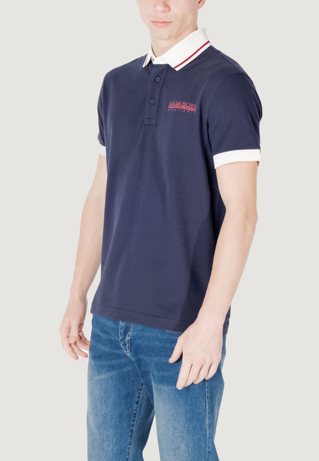Napapijri Men's E-Zeri Navy Blue Short Sleeve Polo Shirt