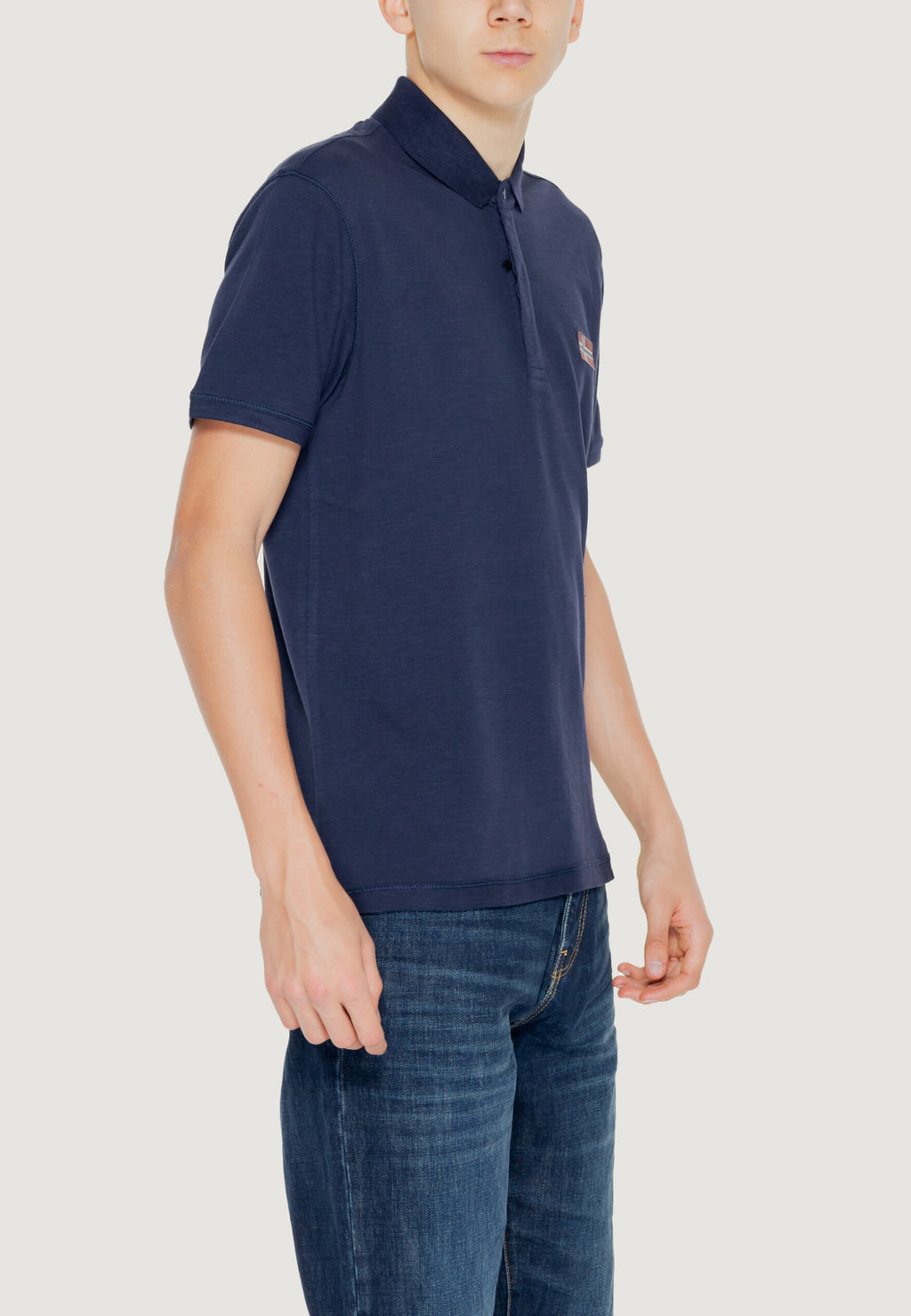Napapijri Men's Ebea Blue Short Sleeve Polo Shirt