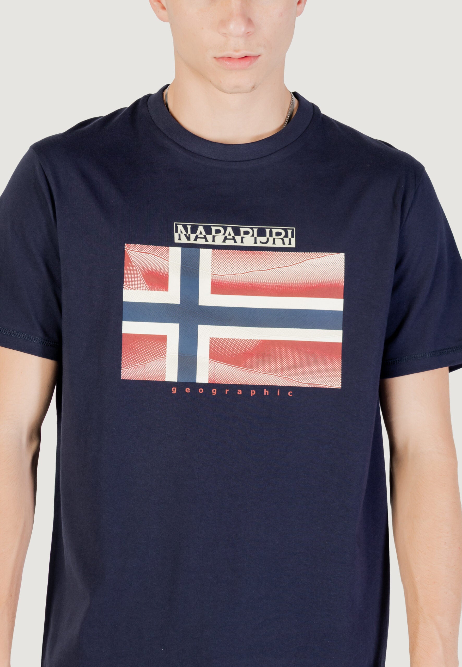 Napapijri Men's S-Lari Navy Blue T-Shirt - Short Sleeve Casual Tee