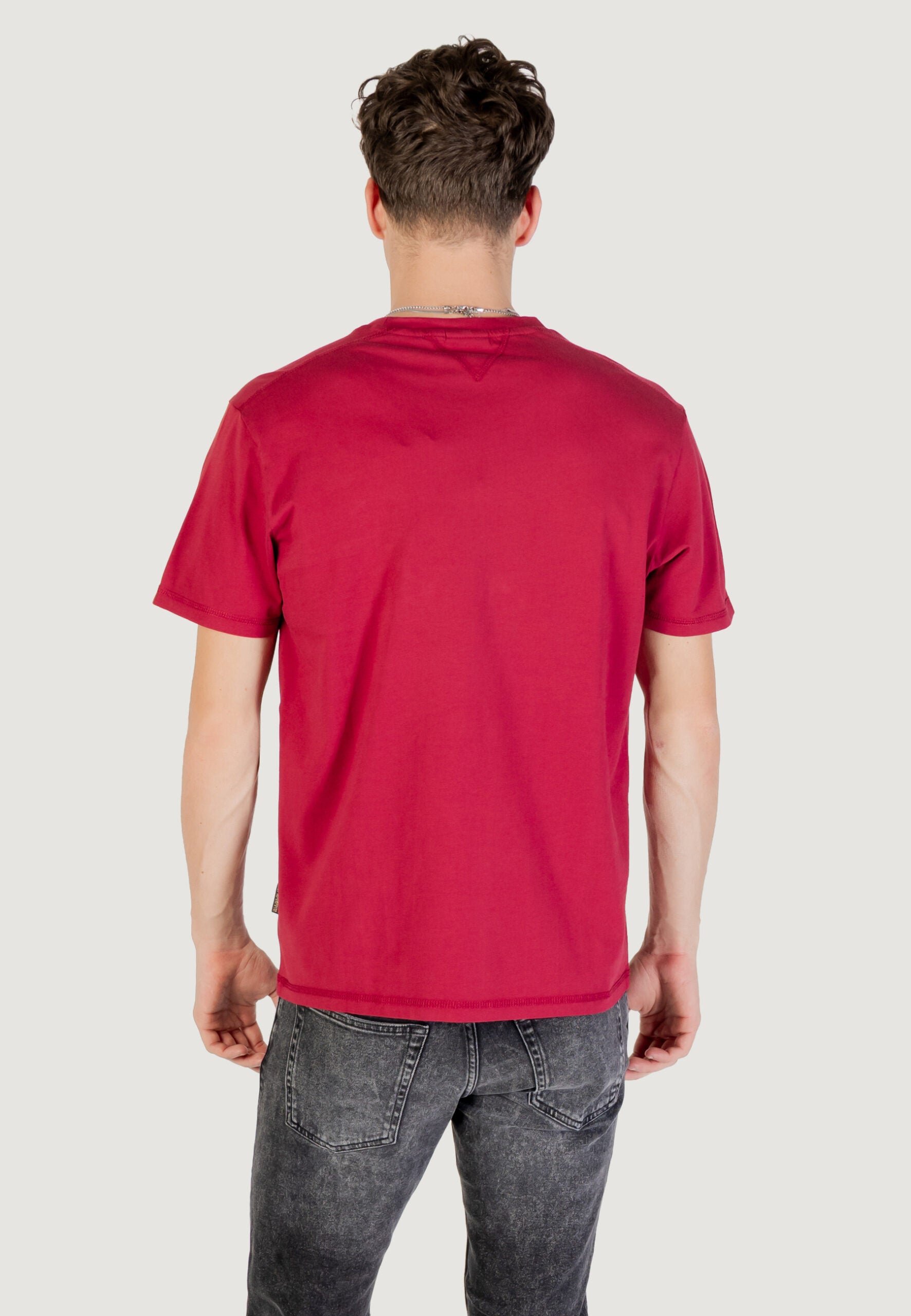 Napapijri Men's S-Lari Red T-Shirt - Short Sleeve Casual Tee