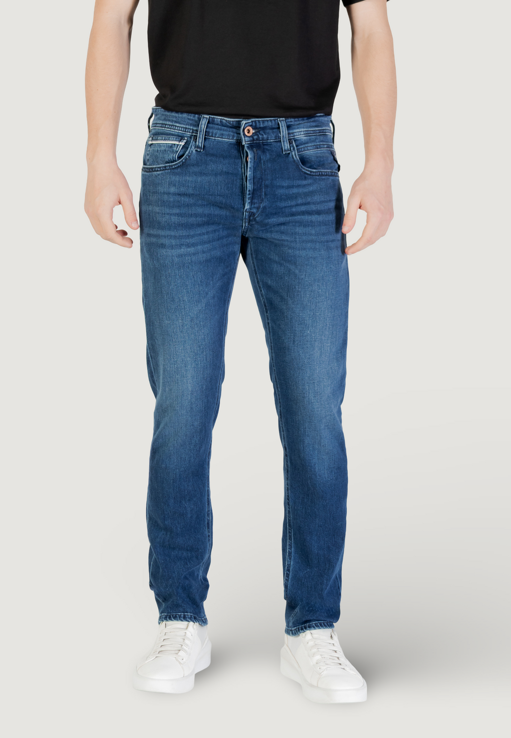 Replay Men's Dark Blue Denim Jeans - Classic & Straight Fit Styles