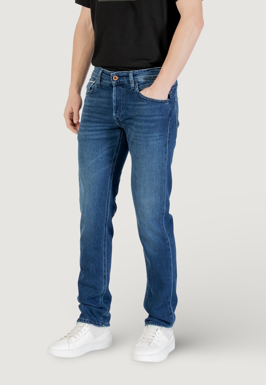 Replay Men's Dark Blue Denim Jeans - Classic & Straight Fit Styles