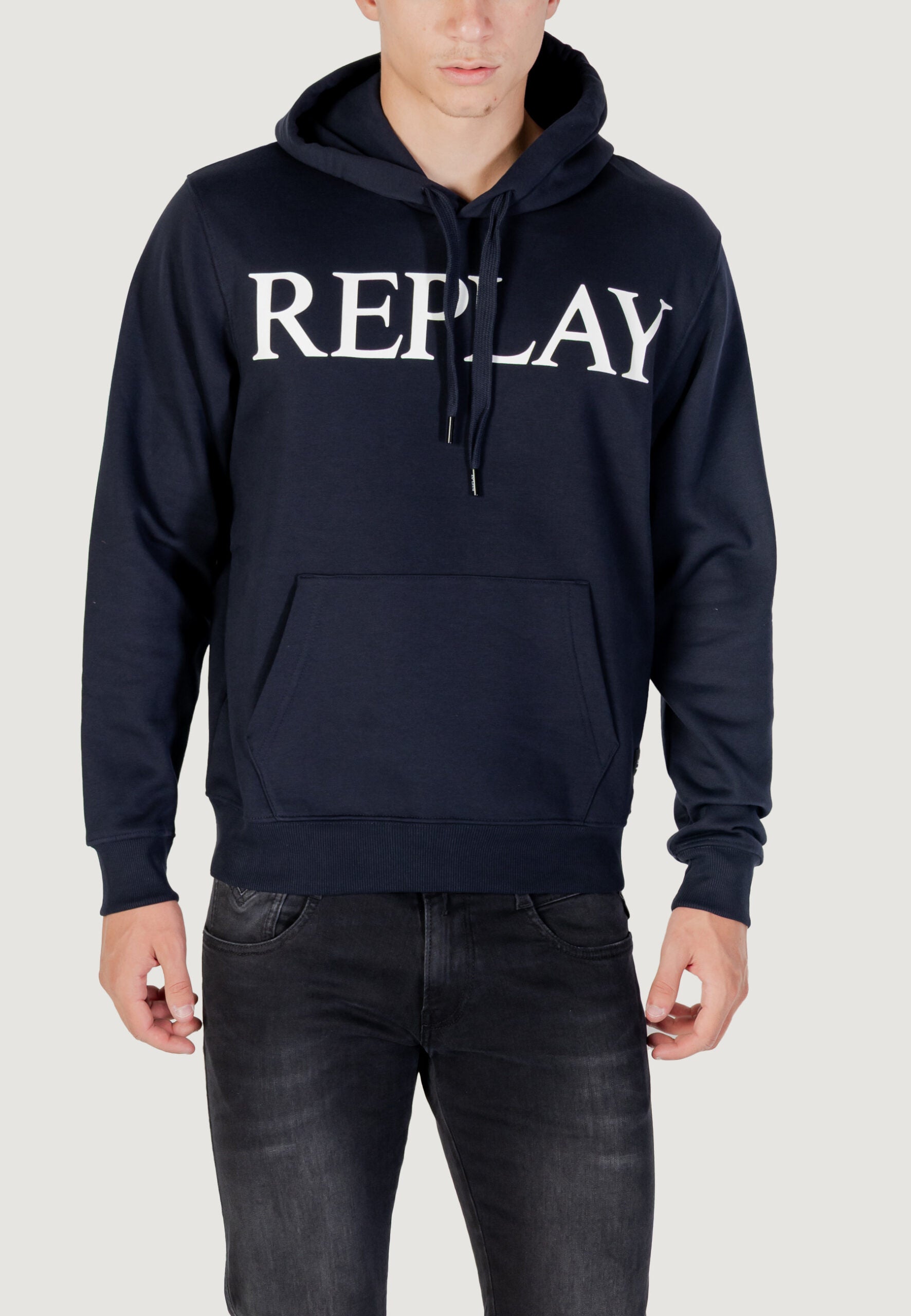 Replay Men's Dark Blue Hoodie M3104