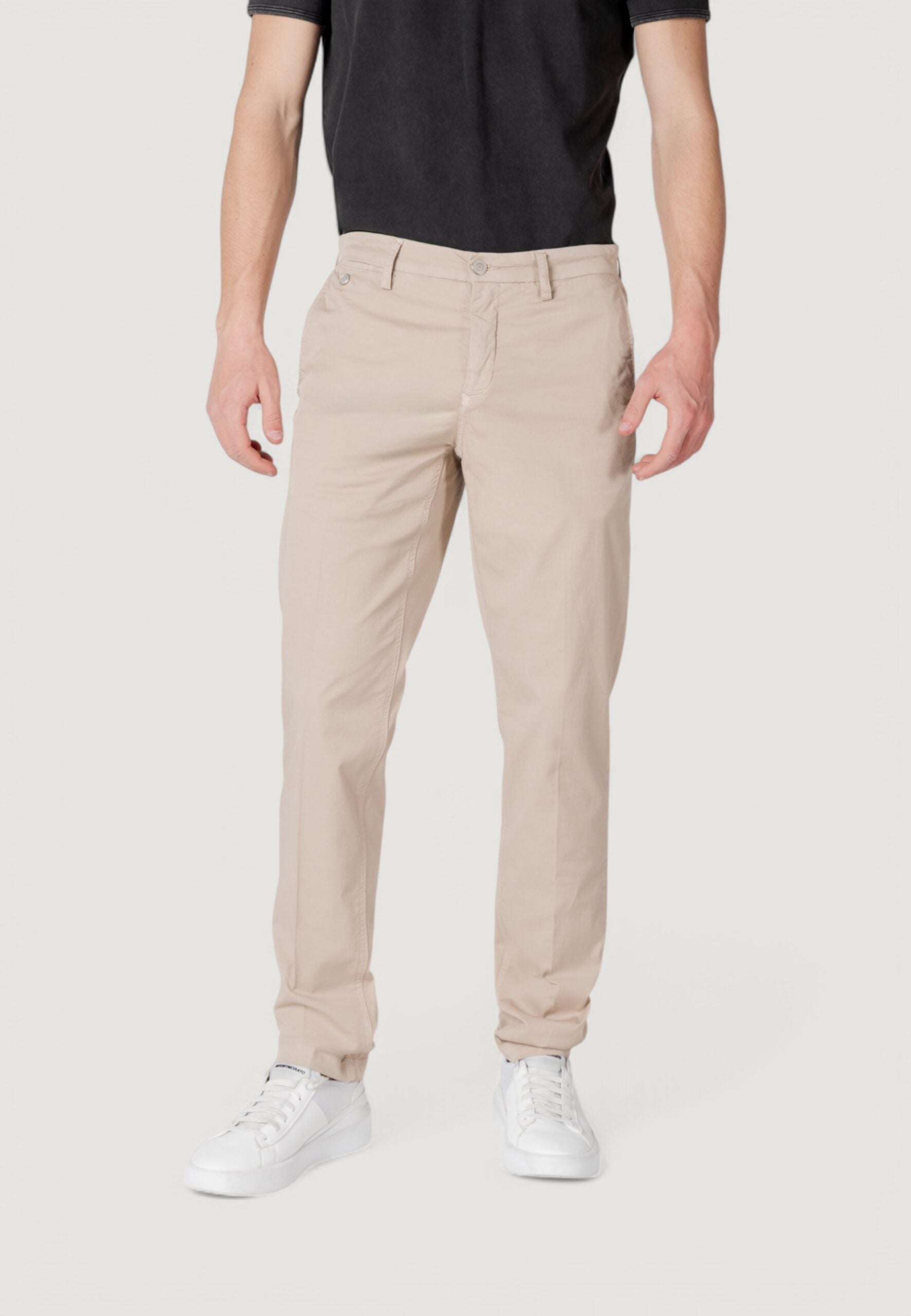 Replay Men's Light Beige Pants - Casual Chinos & Trousers