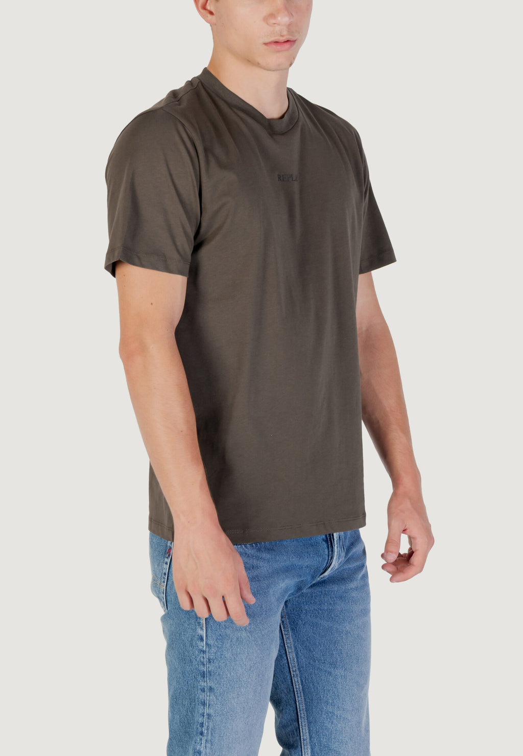 リプレイ メンズ オリーブグリーン Tシャツ