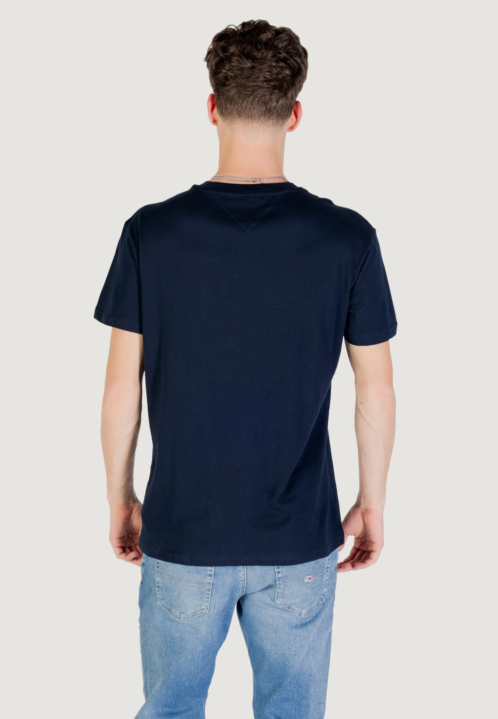トミーヒルフィガージーンズ TJM レギュラーフィット ダークブルー Tシャツ - トミーDNAフラッグロゴ