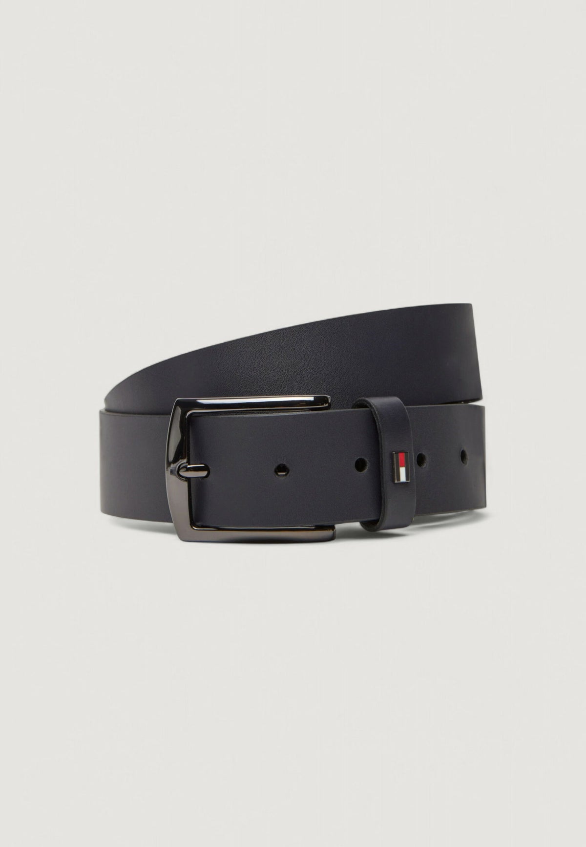Tommy Hilfiger Men's Denton Blue Leather Belt - 3.5cm Width