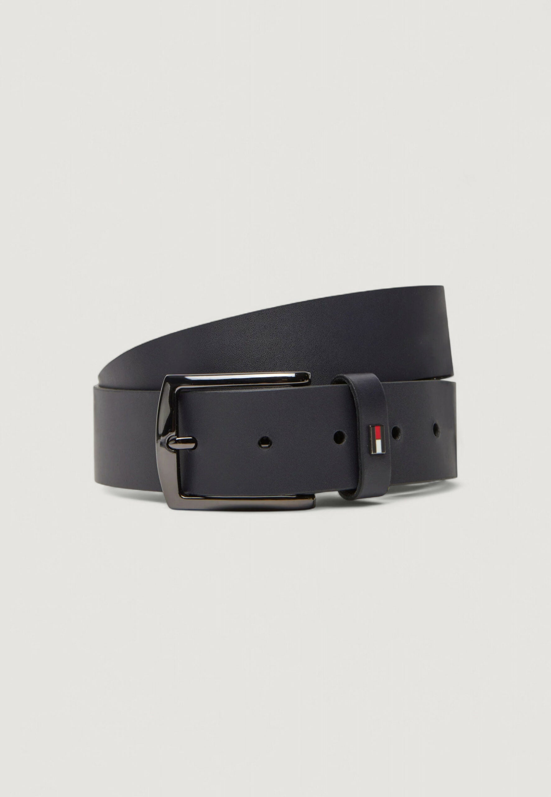 Tommy Hilfiger Men's Denton Blue Leather Belt - 3.5cm Width