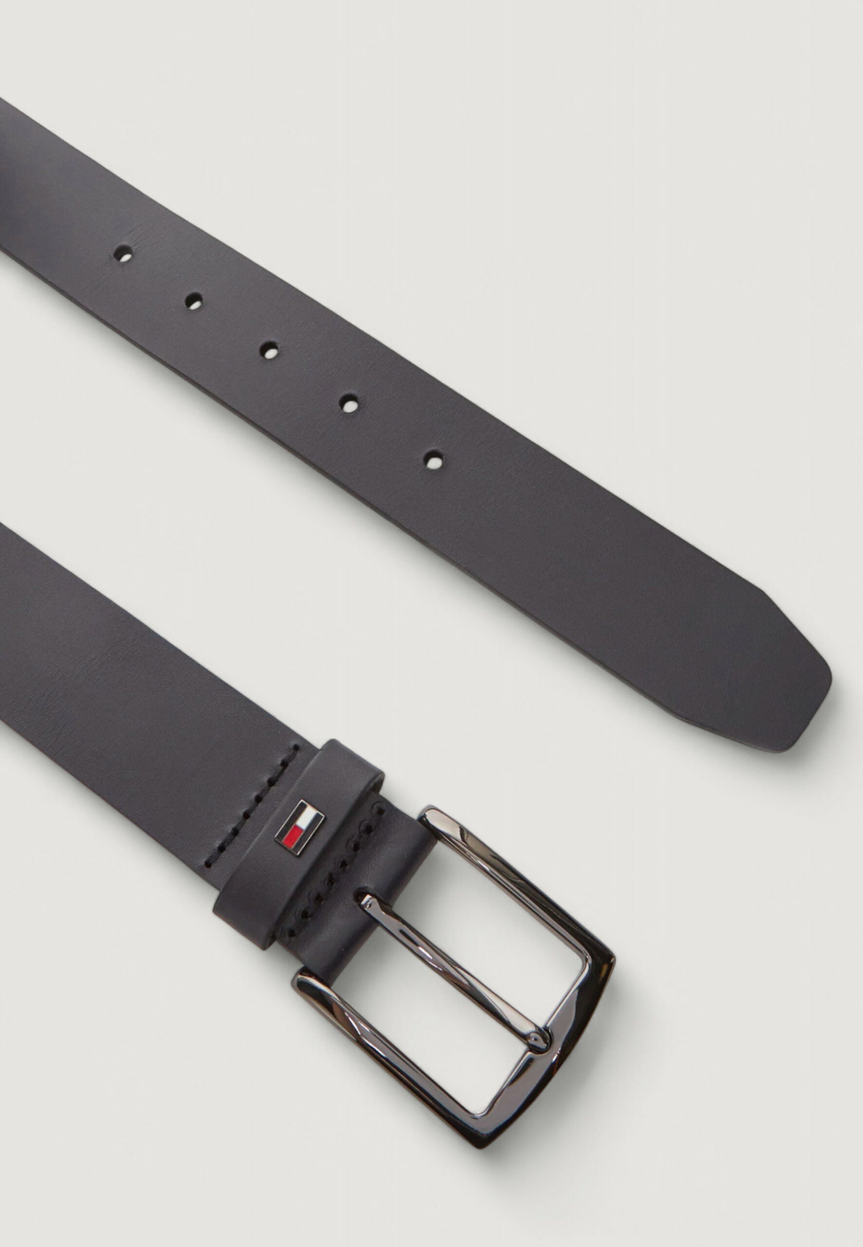 Tommy Hilfiger Men's Denton Blue Leather Belt - 3.5cm Width