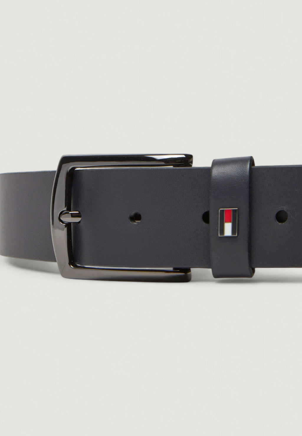 Tommy Hilfiger Men's Denton Blue Leather Belt - 3.5cm Width