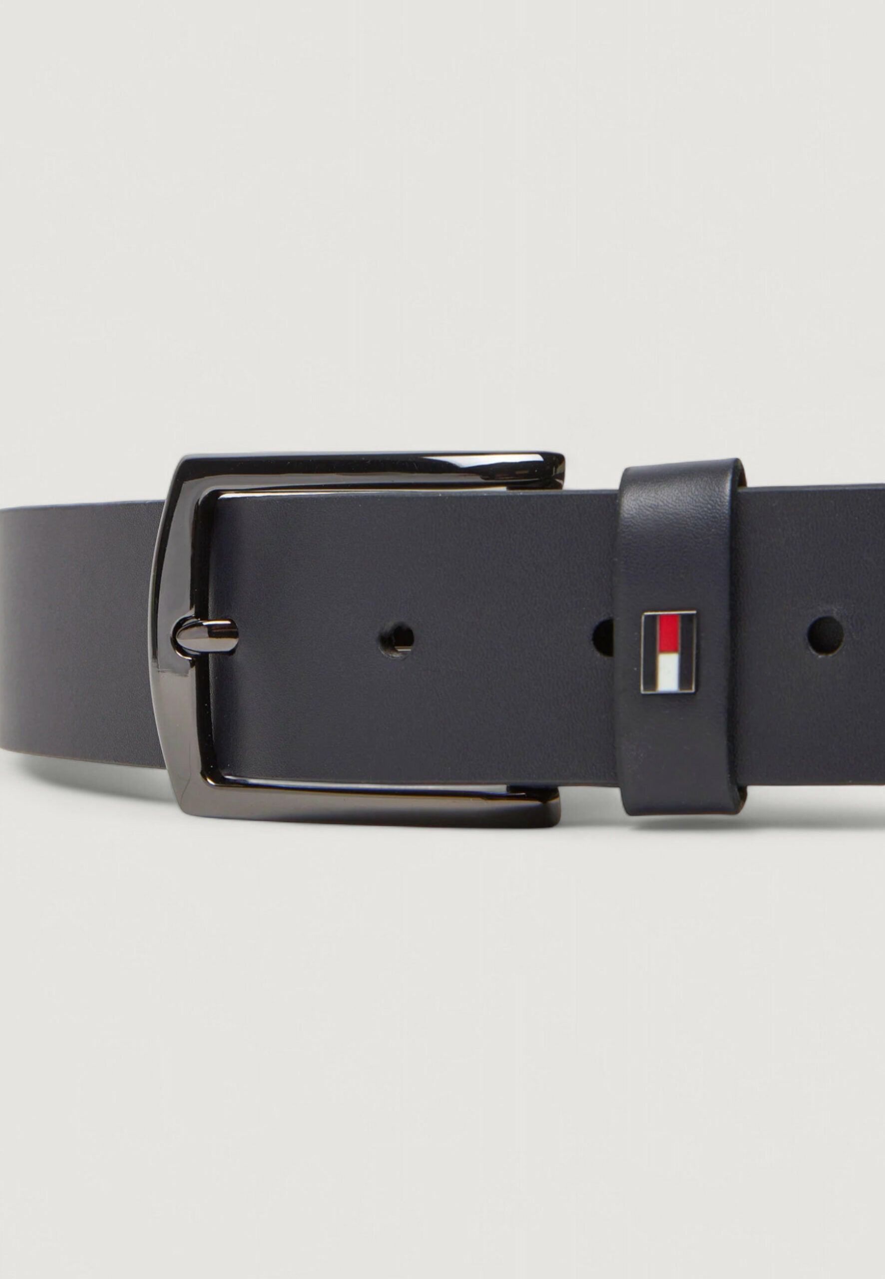 Tommy Hilfiger Men's Denton Blue Leather Belt - 3.5cm Width