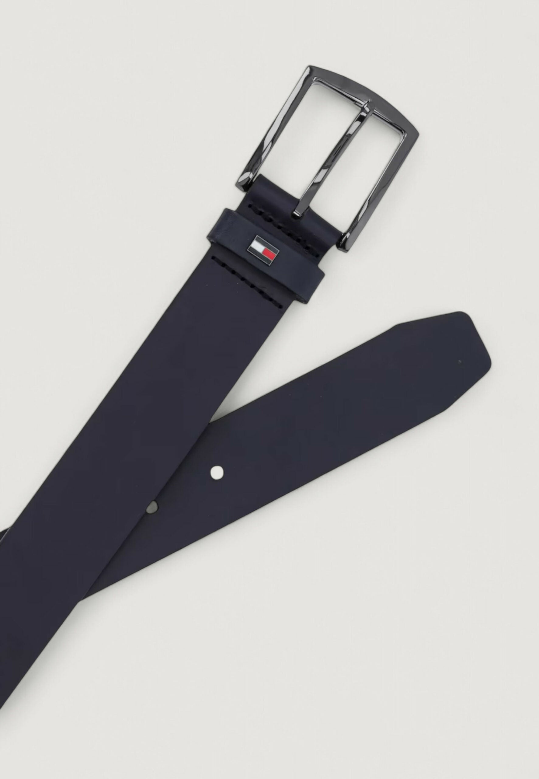 Tommy Hilfiger Men's Denton Blue Leather Belt - 3.5cm Width