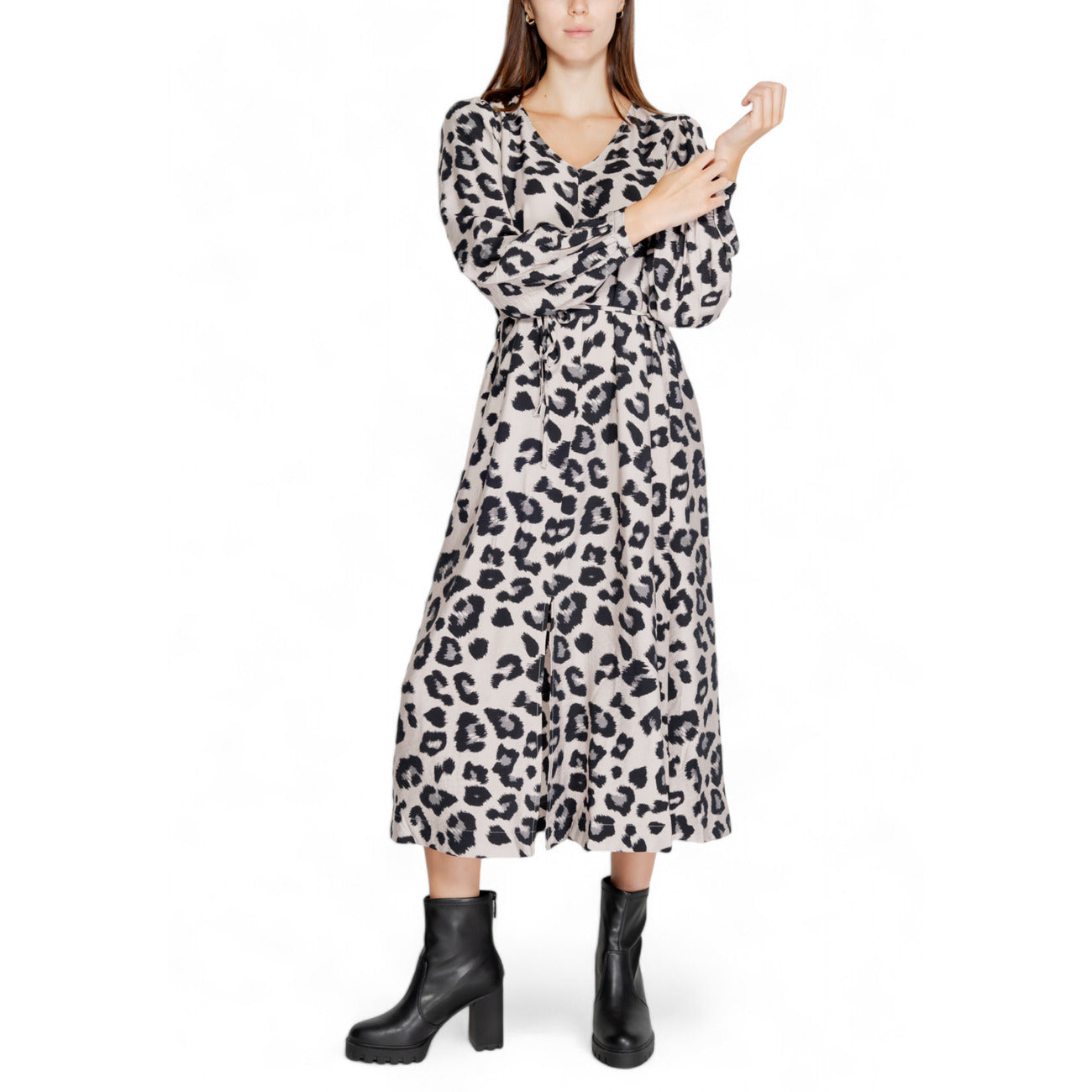 Jacqueline de Yong JDYCAROLINE L/S MIDI SLIT DRESS WVN