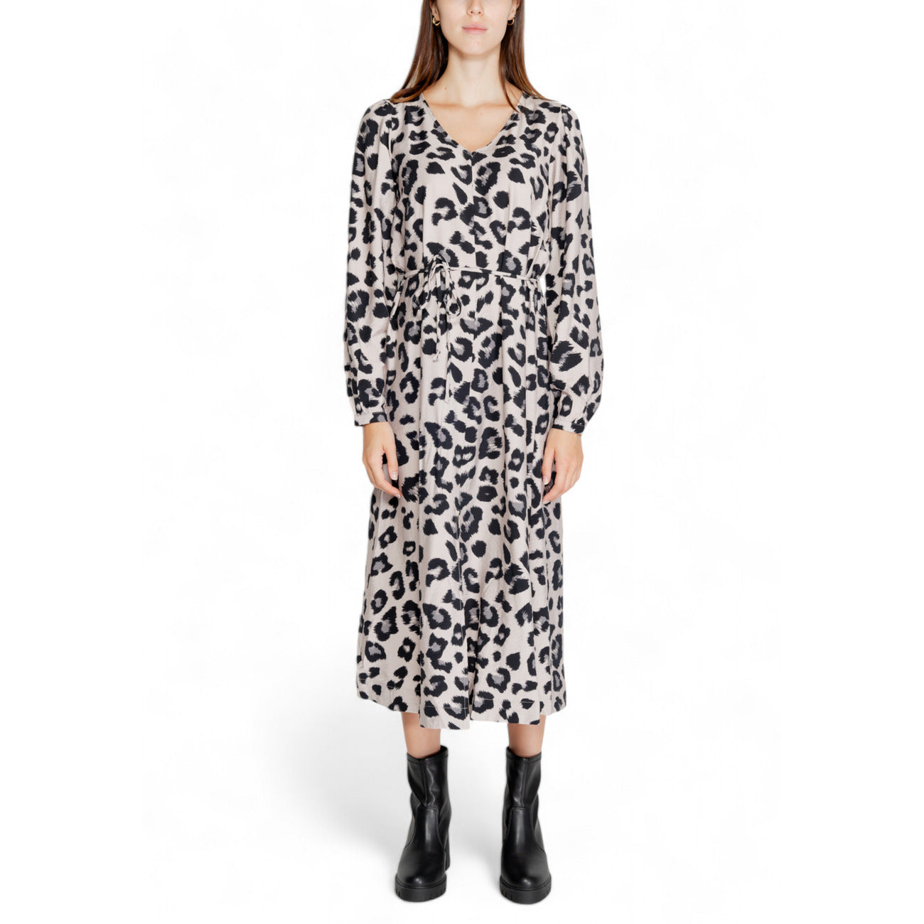 Jacqueline de Yong JDYCAROLINE L/S MIDI SLIT DRESS WVN