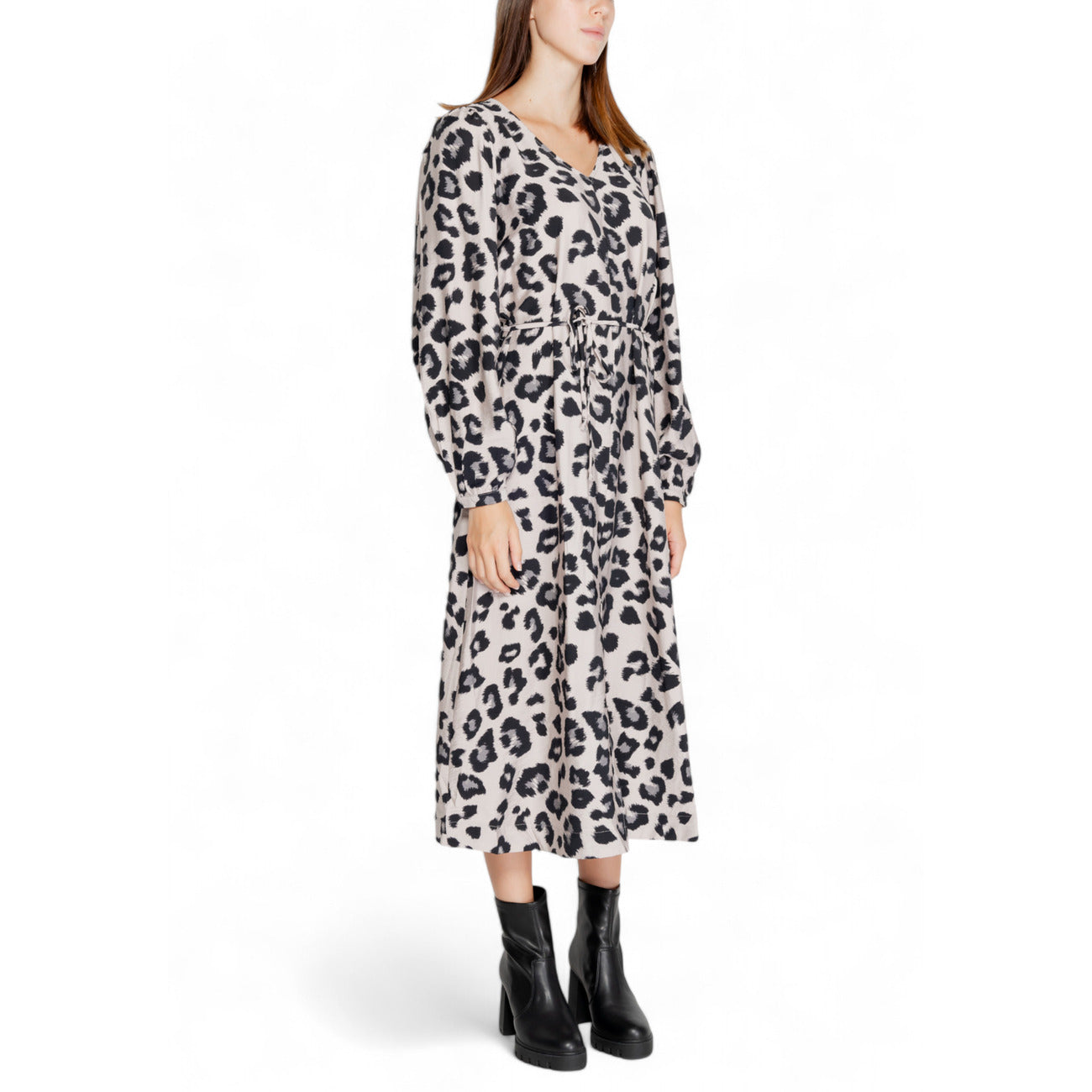 Jacqueline de Yong JDYCAROLINE L/S MIDI SLIT DRESS WVN